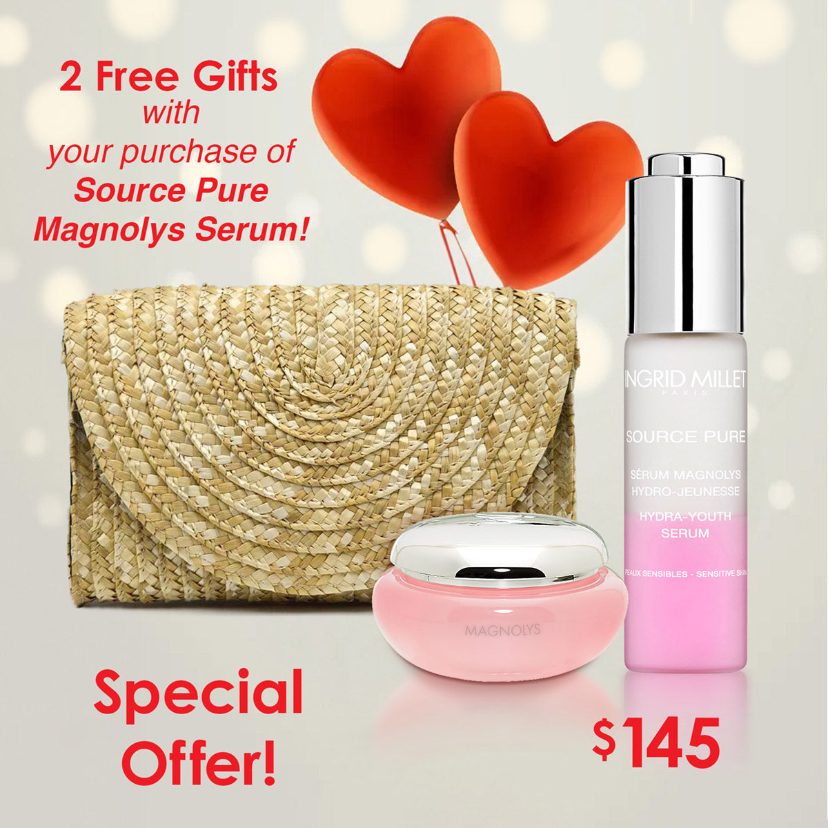 2 Free Gifts with purchase of Source Pure Serum Magnolys • Hydra-Youth Serum